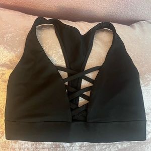 Sexy strappy PINK sports bra small DD